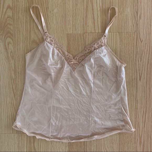 Y2K Tan lace slip top - Picture 1 of 1